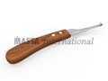 Burdizzo Hoof Knife (Left Hand Wooden Handle Double Cut) S.S. Narrow Blades